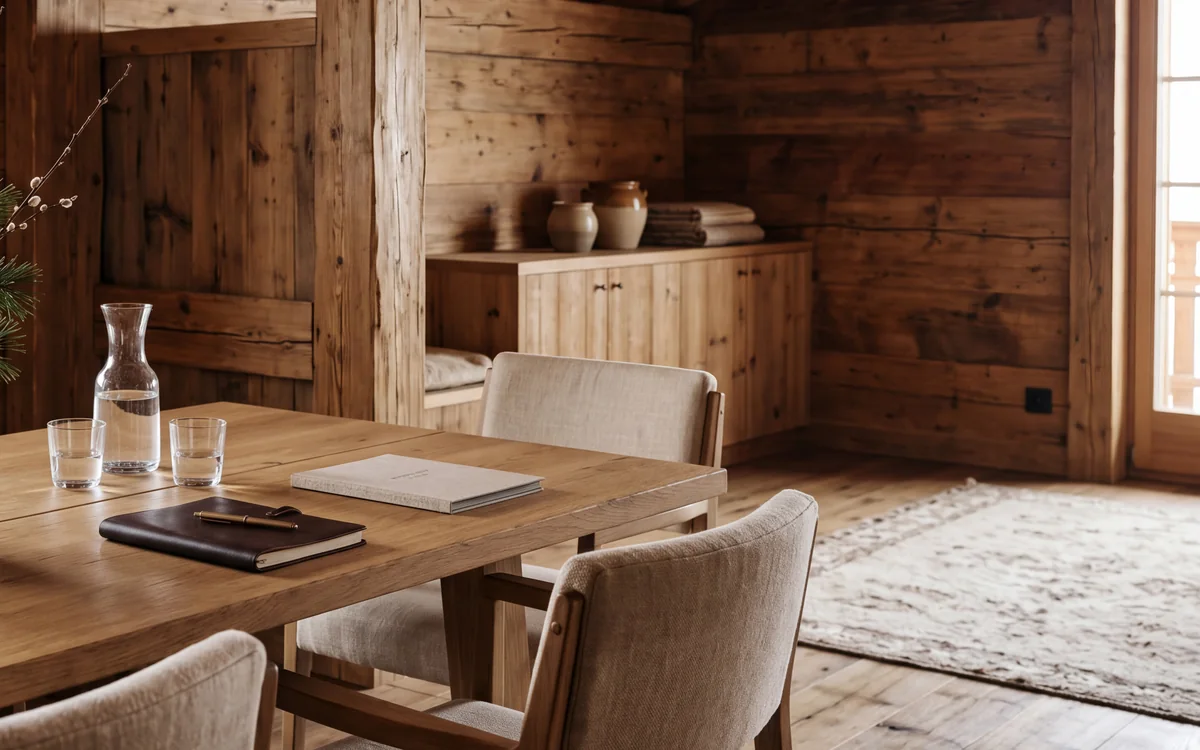 Empfangsbereich der Agentur Alpinvest in Haute-Nendaz